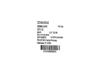 Image Of 250 mg Label (Didanosine 250mg (barr))